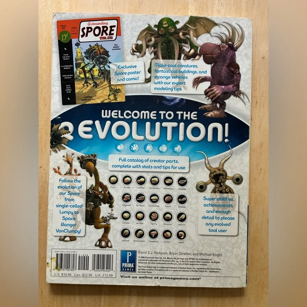 SPORE 2008 Win/Mac PC DVD-ROM w/ Prima Official GAME GUIDE Manual VGC Windows EA
